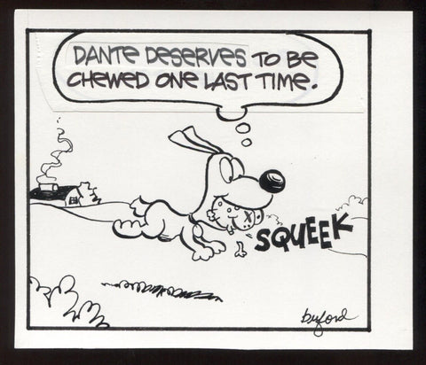 Mark Buford Signed Sketch Card Autographed Signature Cartoonist 