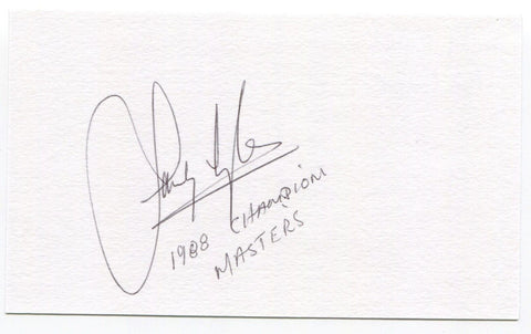 Sandy Lyle Signed 3x5 Index Card Autographed PGA Golfer  World Golf Hall of Fame