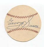 George Susce Signed Paper Baseball Autographed Signature Boston Red Sox