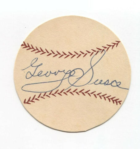 George Susce Signed Paper Baseball Autographed Signature Boston Red Sox