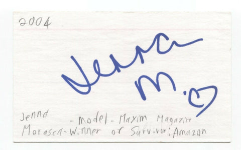 Jenna Morasca Signed 3x5 Index Card Autographed Signature Survivor