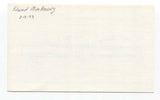 Ed Mierkowicz Signed 3x5 Index Card Baseball Autographed Signature