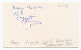 Hany Mousa Signed 3x5 Index Card Autographed Basketball Egypt
