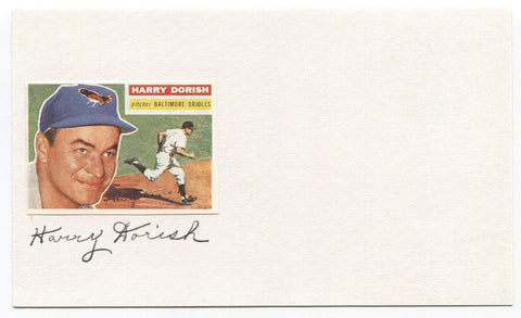 Harry Dorish Signed 3x5 Index Card Autographed Signature Baseball White Sox