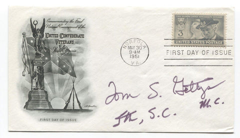 Thomas S. Gettys Signed FDC First Day Cover Autographed Representative Signature