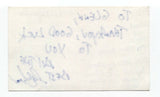 Ron Lea Signed 3x5 Index Card Autographed Signature Actor