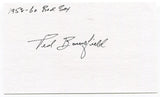 Ted Bowsfield Signed 3x5 Index Card Autographed MLB Baseball Boston Red Sox