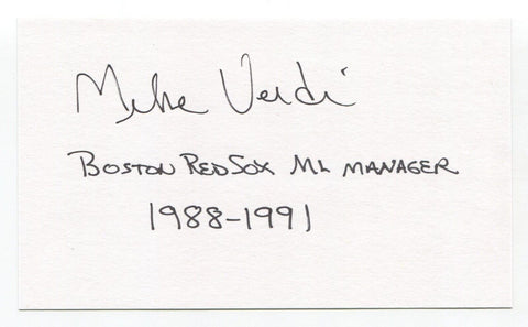 Mickey Vernon Signed 3x5 Index Card Autograph Baseball MLB Pirates World Series