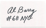Allan "Al" Barry Signed 3x5 Index Card Autographed Signature Atlanta Falcons NFL