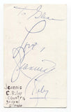 Jeannie C. Riley Signed 3x5 Index Card Autographed Signature Singer