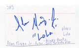 Alan Mingo Jr Signed 3x5 Index Card Autographed Actor Jessica Jones Law & Order