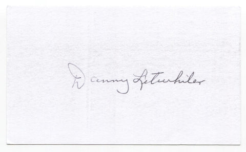 Danny Litwhiler Signed 3x5 Index Card Baseball Autographed Phillies World Series