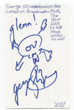 George Stroumboulopoulos Signed 3x5 Index Card Autographed Signature Actor