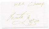 Loreto Garza Signed 3x5 Index Card Autographed Boxer Light Welterweight Champ