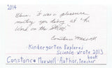 Constance Maxwell Signed 3x5 Index Card Autographed Signature Author Writer