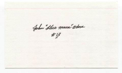 Blue Moon Odom Signed 3x5 Index Card Baseball Autographed Signature