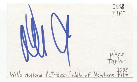 Willa Holland Signed 3x5 Index Card Autograph Signature Actress Arrow 