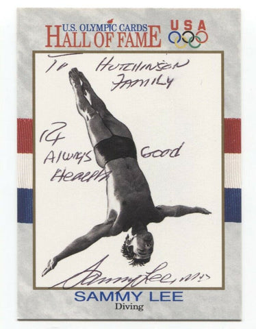 Sammy Lee Signed 1991 Impel US Olympic Card Autographed Gold Medal Diving