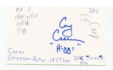 Corey Greenan Signed 3x5 Index Card Autograph Actor If/Then
