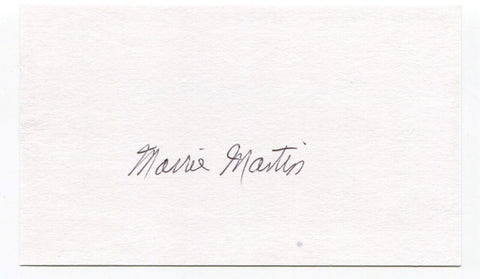 Morrie Martin Signed 3x5 Index Card Autographed MLB Baseball Brooklyn Dodgers