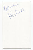 The Pursuit of Happiness - Kris Abbott Signed 3x5 Index Card Autographed