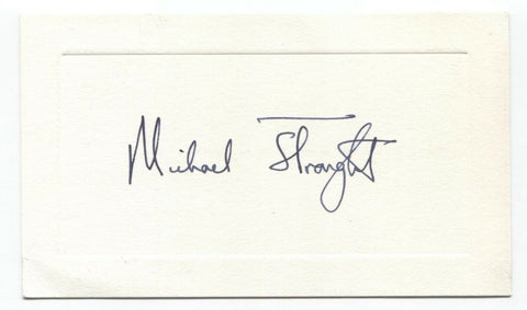 Michael Straight Signed Card Autographed Signature Publisher Journalist Author