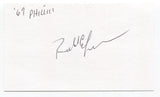 Dick Thoenen Signed 3x5 Index Card Autograph Baseball '67 Philadelphia Phillies