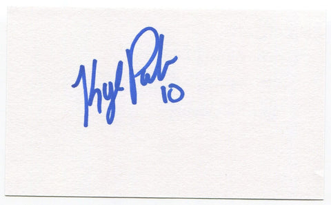 Kyle Palmieri Signed 3x5 Index Card Autographed NHL Hockey New York Islanders