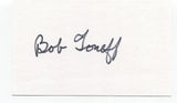 Bob Toneff Signed 3x5 Index Card Football NFL San Francisco 49ers