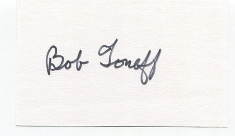 Bob Toneff Signed 3x5 Index Card Football NFL San Francisco 49ers