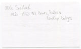 Mike Sandlock Signed 3x5 Index Card Autographed MLB Baseball Brooklyn Dodgers