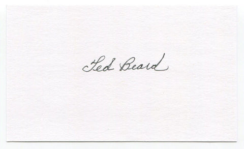 Ted Beard Signed 3x5 Index Card Autographed Baseball MLB '48 Pittsburgh Pirates