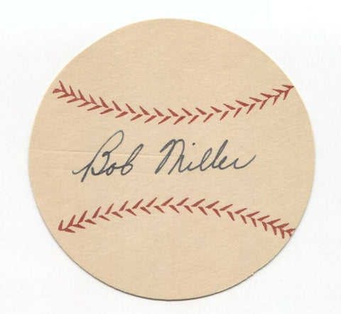 Bob Miller Signed Paper Baseball Autograph Signature 1950 Philadelphia Phillies