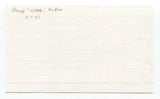 Willis Hudlin Signed 3x5 Index Card Baseball Autographed Signature