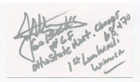 Jim Stillwagon Signed 3x5 Index Card Autographed NFL Football 1968 Ohio State