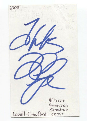 Lavell Crawford Signed Index 3x5 Card Autograph Signature Comedian Breaking Bad