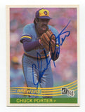 1984 Donruss Chuck Porter Signed Baseball Card Autographed AUTO #333