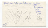 Heather Stokes Signed 3x5 Index Card Autographed Actress Grease Play