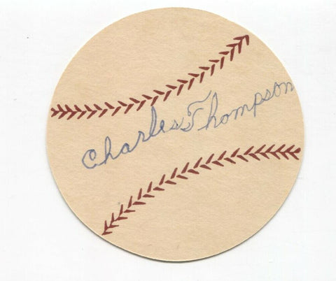 Charles Tim Thompson Signed Paper Baseball Autographed Signature Dodgers