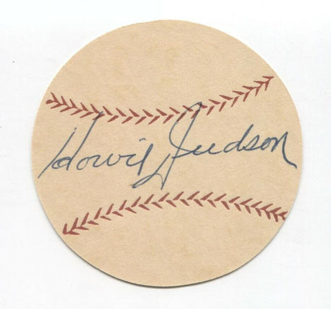 Howie Judson Signed Paper Baseball Autographed Signature Cincinnati Reds