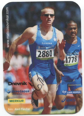Matic Osovnikar Signed Trade Card Autographed Olympics