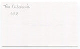 Tom Underwood Signed 3x5 Index Card Autograph Baseball MLB Philadelphia Phillies