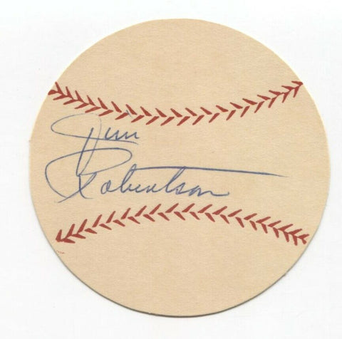 Jim Robertson Signed Paper Baseball Autograph Signature Philadelphia Athletics