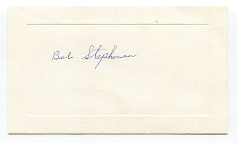 Bob Stephenson Signed Card Autograph MLB Baseball Roger Harris Collection
