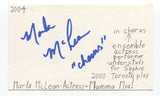 Marla McLean Signed 3x5 Index Card Autographed Actress Beefcake Mamma Mia