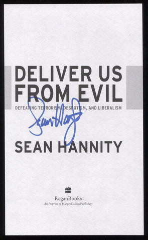 Sean Hannity Signed Book Page Cut Autographed Cut Signature 