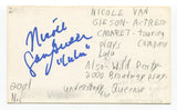 Nicole Van Giesen Signed 3x5 Index Card Autographed Actress Law And Order