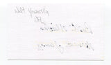 Walt Yowarsky Signed 3x5 Index Card Autographed Football NFL Washington Redskins