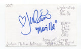 Julain Molnar Signed 3x5 Index Card Autograph Actress Anne Of Green Gables Reign