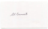 Albert "Al" Brancato Signed 3x5 Index Card Autographed Philadelphia Athletics